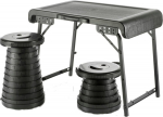 WEDO Camping Set 1 Tisch und 2 Telescopic stool NXT schwarz