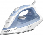 TEFAL Steam Iron | FV2C41E0 Virtuo | Steam Iron | 2000 W | Water tank capacity 240 ml | Continuous steam 27 g/min | Steam boost performance 120 g/min | Blue/White
