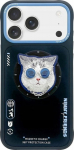 Case Nimmy Glasses Cool Cat MagSafe do iPhone 17 black and blue