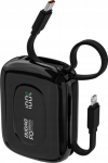 Powerbank Dudao K32 10000 mAh z integrated cable USB-C/Lightning - czarny