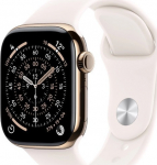 Apple Watch Series 11 GPS + Cellular envelope 46 mm z gold-colored titanium, soft pink sports strap - size S/M