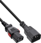 Power Cable InLine InLine&reg; Kaltger&auml;teverl&auml;ngerung, C13 verriegelbar auf C14, schwarz, 5m