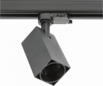 GTV Track light fixture LIMA,GU10, max.20W,AC220-240V,50/60 Hz,IP20, IK08, square,czarny