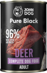 JOHN DOG Pure Black Deer - wet dog food - 400g