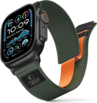 Tech-Protect kellarihm Nylon Elite Apple Watch 44/45/46/49mm, roheline/oranž