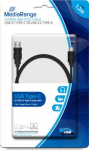 MediaRange Lade- & Datenkabel USB 3.0 auf USB Type-C 1.2m sw