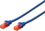 Digitus CAT 6 U-UTP PATCH CABLE CU. PVC, LENGTH 1M COLOR BLUE