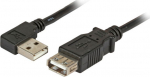 EFB Elektronik EFB USB2.0 Verl&auml;ngerung A(gewinkelt)-A,St-Bu,1.0m,sw,Classic