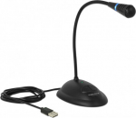 DELOCK USB-Microphone with stand & Mute/On&Off button 1.7m