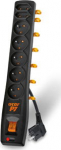 Acar P7 7 sockets 1.5m - Safety strip Acar P7 7 sockets 1.5m czarna