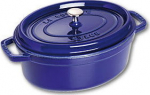 Staub Oval Cocotte, 29cm cast iron, dark blue