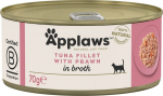 APPLAWS Tuna fillet with prawn in broth - wet cat food - 70g