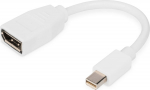 DIGITUS DisplayPort Kabel, mini DP - DP St./Bu. 0.15m wei&szlig;
