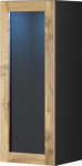 Cama MEBLE Cama cabinet VIGO "90" glass 90/35/32 black/wotan oak