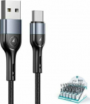 Cable USB Usams USB-A - USB-C 1 m Czarny (SJ449ZJ01)