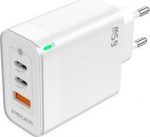 Pedea Charger PEDEA Quick Charger &bdquo;Triple&ldquo; 65W GaN USB-C (PD) USB-A, wei&szlig;