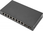 DIGITUS Switch 8-Port Gigabit + 2xSFP unmanaged schwarz