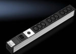 Rittal power strip (Rack - mountable) - Eingabe, Eingang IEC 60320 C14 - output terminals: 9 (power IEC 60320 C13)