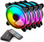 Fan Savio FAN-01 ARGB Black 4-pack + Hub + Pilot (SAVGFAN-01)