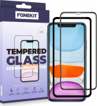 FoneKit Full Cover - panssarilasi, iPhone 11 / XR, black