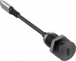 Vivolink USB-C Desk socket black with, 0.3m cable