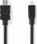 Kabel Nedis Nedis CVGB34700BK20 kabel HDMI 2 m HDMI type A (Standard) HDMI type D (Micro) Czarny