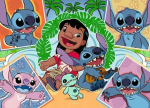 Ravensburger Puzzle 4x100 element&oacute;w Disney Stitch