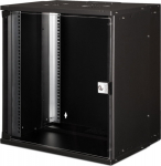 Digitus Wall-mounted network cabinet 19" 12U, SOHO PRO 595 x 540 x 400 mm, bearing capacity 60kg, door glass, not folded, Czarna