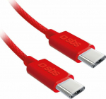 Kabel USB SBS Mobile USB-C - USB-C 1.5 m Czerwony (8018417447808)
