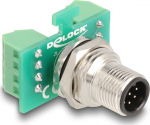 Delock Network adapter - 8-pole M12 (M) zu 9-Pin connection block (W)