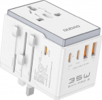 Dudao A35Pro Universal Travel Adapter 35Watt GaN 3xUSB-C + 2xUSB-A White