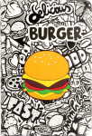 Case book iLike Samsung Galaxy Tab A8 10.5 (2021) Tablet Case Design SM-X200/SM-X205 Burger