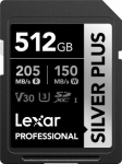 LEXAR SDXC PROFESSIONAL SILVER PLUS 1066X UHS-I/U3/A2/4K R205/W150 (V30) 512GB