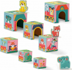 ses creative SES Tower of blocks with figures.animals 13142 31425