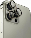UNIQ Optix Aluminum Camera Lens Protector iPhone 16 Pro 6.3'' / 16 Pro Max 6.9'' titanium grey camera lens glass with applicator