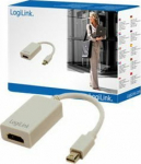 Logilink | Adapter Mini DisplayPort to HDMI with Audio: | Grey | Mini DisplayPort | HDMI A | 0.1 m