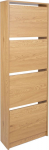 Shoe cabinet AALBORG 49x18xH160cm, oak