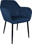 Chair EVELIN dark blue velvet