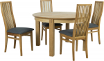 Dining set CHICAGO NEW round table and 4 chairs (19923)