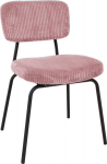 Chair KEIU 46x51xH76cm, vintage pink corduroy