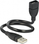 DELOCK USB Verl.A -> A St/Bu 0.35m ShapeCable sw
