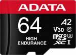 Adata Karta microSD High Endurance 64GB UHS1 U3 V30 A2 100/80MB/s + Adapter
