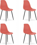 Leobert Krzesło WAT cinnabar / black legs x 4