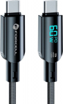 Kabel USB ForCell USB-C - USB-C 1.2 m Czarny