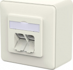 METZ CONNECT 130D380002-I e-DAT C6A IDC 2 Port AP pure white