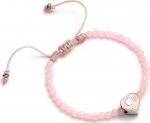 The Carat Shop Ltd Carat Shop Barbie - Pink Bead Friendship Bracelet with Heart Shaped Bead (BMFB0007)