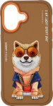 Case Nimmy Glasses Cool Dog do iPhone 17 beige