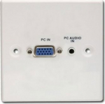 Lindy Lindy 60211 Metal wall socket VGA + jack stereo 3.5mm