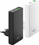 Wentronic Goobay 45 W USB-C PD GaN Dual fast charger 90&deg; Flat schwarz - 1x