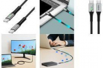 LogiLink USB-C 20 Gb/s, 100W 1.5m w braided black - kabel LogiLink USB 3.2 Gen2x2 Type C, C/M do C/M, 20 Gb/s, 100 W, 4K, LED, metal, czarny, 1.50m